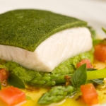 Pesto Coated Halibut